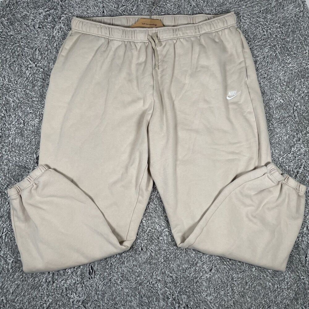 Nike Sportswear Club Fleece Sweatpants Women’s 3XLT (Tall) Beige Gym Activewear